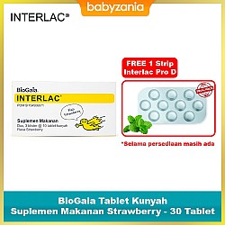 Interlac BioGaia Tablet Kunyah Suplemen Makanan...